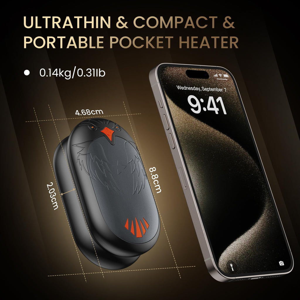 Rechargeable Hand Warmers 2 Pack, 24 Hrs Warmth, Magnetic Electric Heater