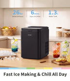 Comfee 33lbs Countertop Bullet Ice Maker, Self-Cleaning, with Ice Scoop