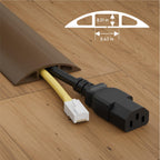 D-Line 6ft Floor Cord Cover, Cable Protector, Hide Extension Cords, Protect Cords, Prevent Cable Trips, Heavy Duty Cord Hider - Cable Cavity = 0.63" (W) x 0.31" (H) - Beige