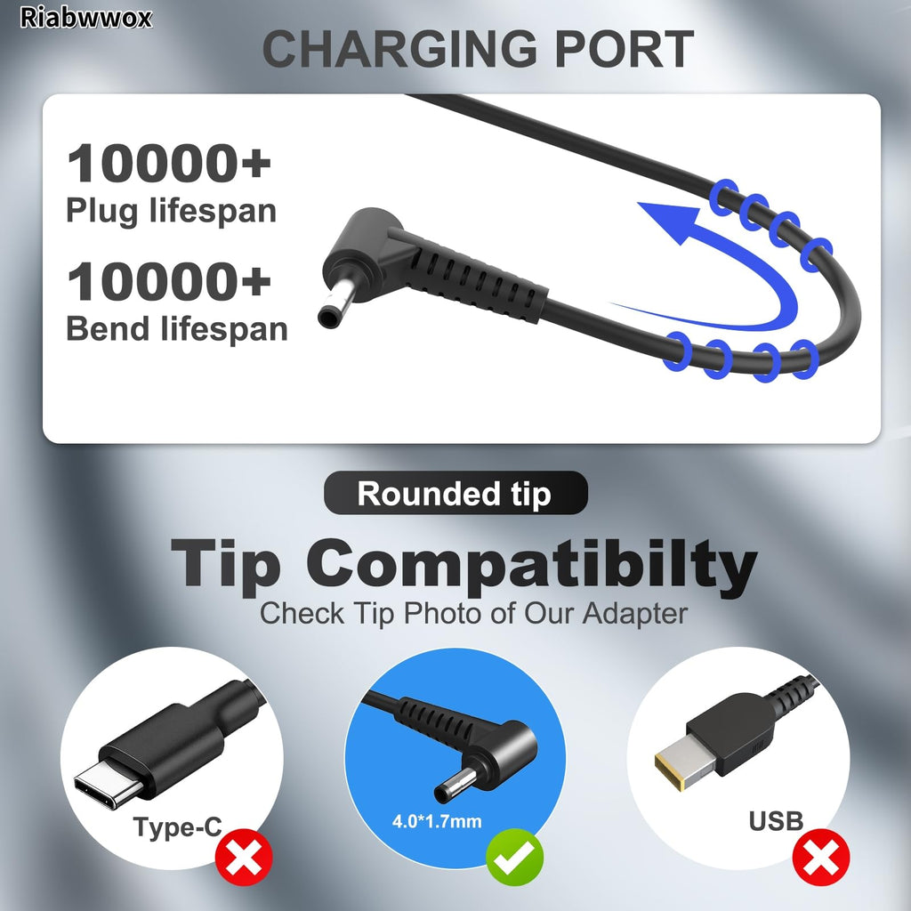 Universal 65W USB C Laptop Charger Compatible with Lenovo Thinkpad