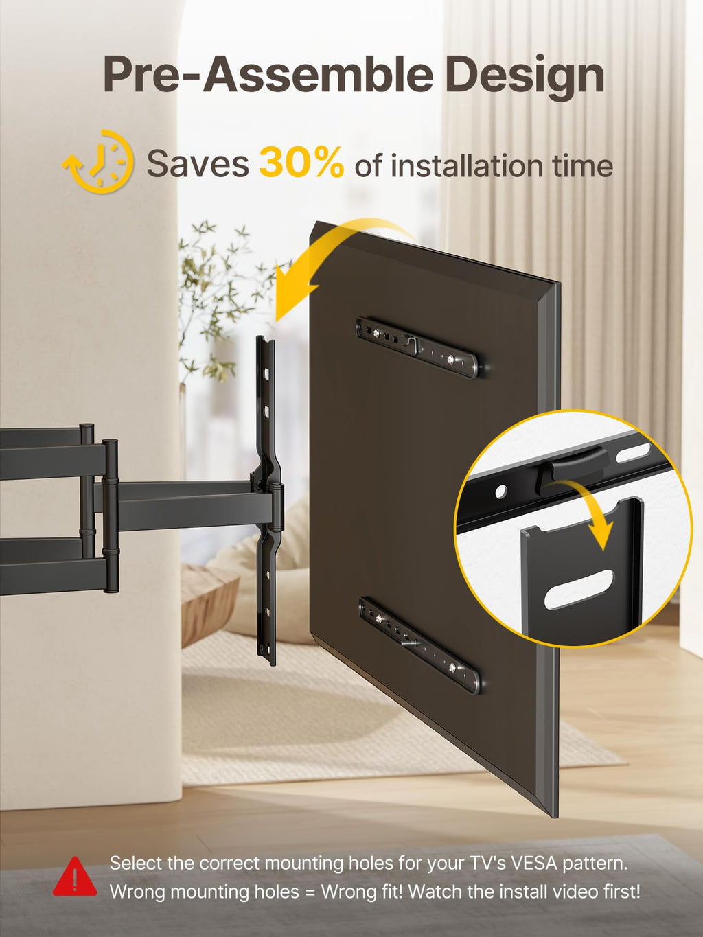 monTEK Full Motion Small TV Wall Mount for 13-43 Inch TVs up to 44 lb