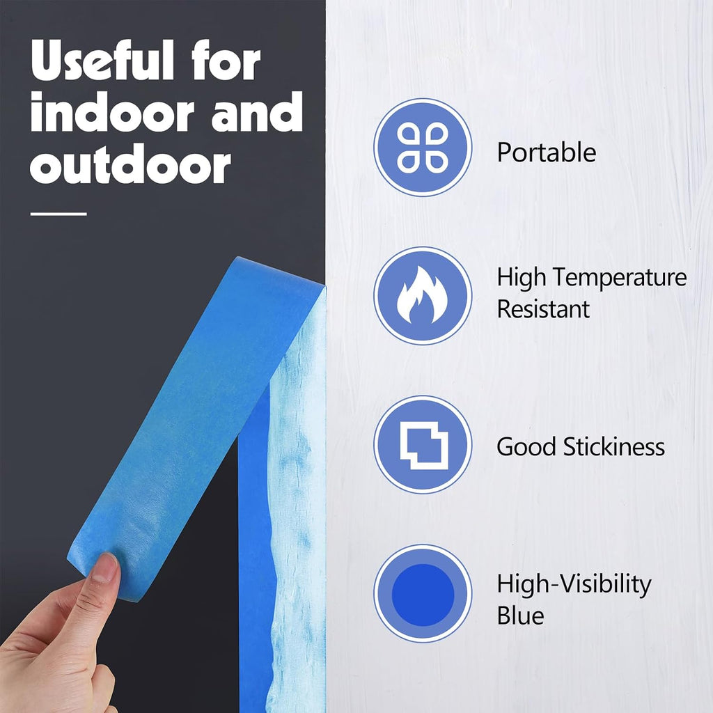 5 Rolls Painters Tape Blue, 36mm x 50m, UV & Heat Resistant