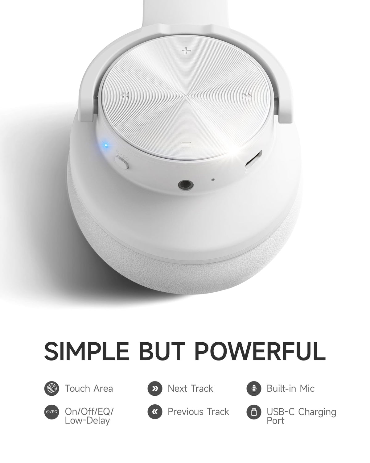 Picun B8 Wireless Bluetooth Headphones, 120H Playtime, 3EQ Modes, Black
