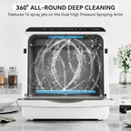 Hermitlux Slim Countertop Portable Dishwasher for Small Spaces
