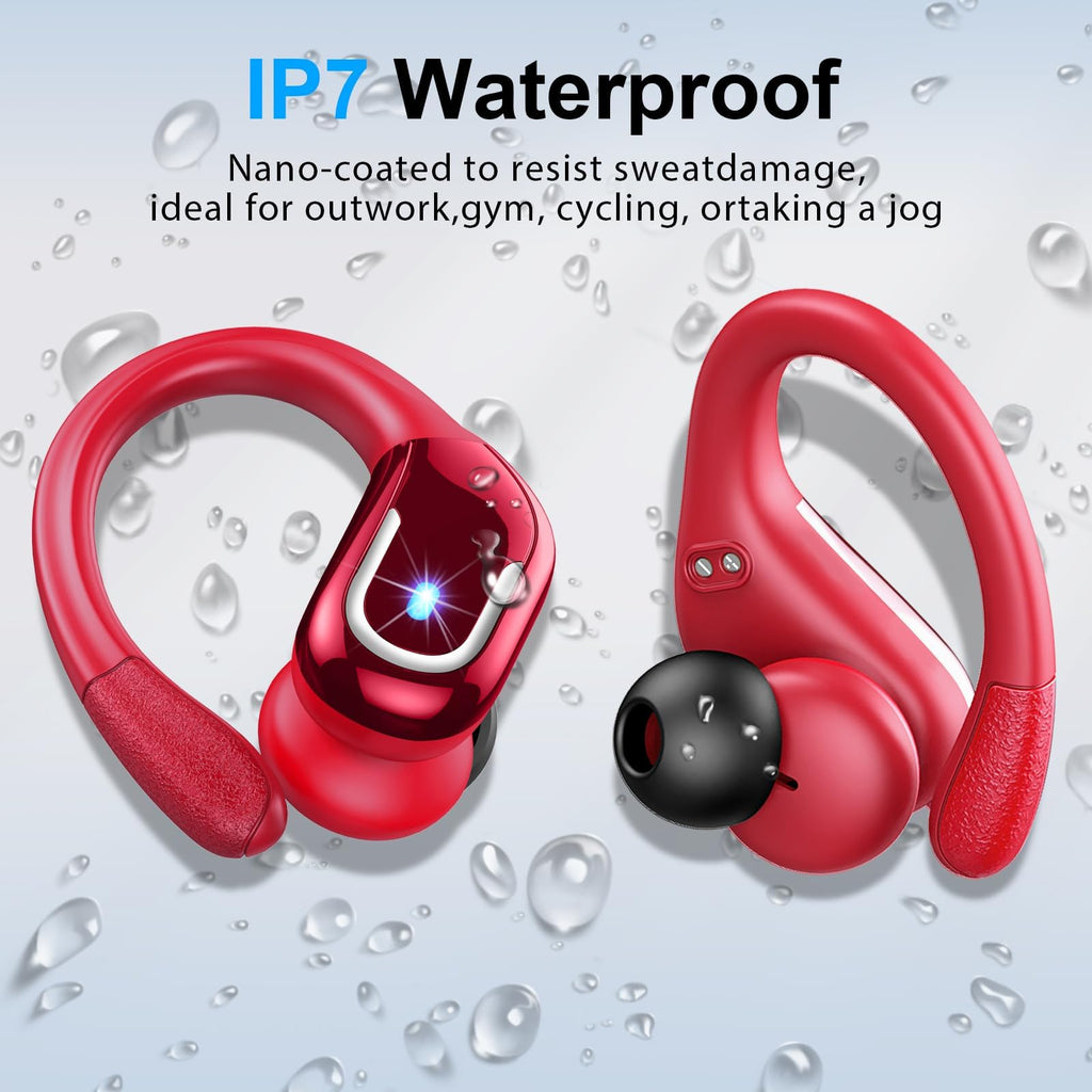 Wireless Earbuds Sports, 75Hrs Bluetooth 5.4 Headphones, Bass Hi-Fi Stereo