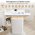 Auertech 18 lbs Portable Washing Machine, Fully Automatic Portable Washer with LED Display, 7 Wash Cycles, 4 Water Levels, Top Load Washing Machine for Apartment, RV, Dorm, Home