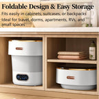 Portable Washing Machine with Spin Basket, Upgraded 20L Foldable Mini Washer【5-Min Wash・3-Min Spin・1-Year Free Replacement】Small Washing Machine for Travel, Dorms, RVs, Camping (Khaki)