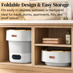 Portable Washing Machine with Spin Basket, Upgraded 20L Foldable Mini Washer【5-Min Wash・3-Min Spin・1-Year Free Replacement】Small Washing Machine for Travel, Dorms, RVs, Camping (Khaki)