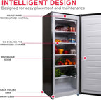 Frigidaire Upright Freezer, 6.4 cu ft, Deep Freeze, Platinum Design Series