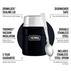 Thermos Stainless King Cranberry Red Food Flask (470ml) 9h Hot | 14h Cold