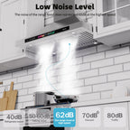 Range Hood 30 Inch, 900 CFM Wall Mount Range Hood with Voice, Gesture & Touch Control, Stainless Steel Kitchen Vent Hood with 4-Speed Fan, Adjustable LED Lights, Ducted/Ductless Convertible