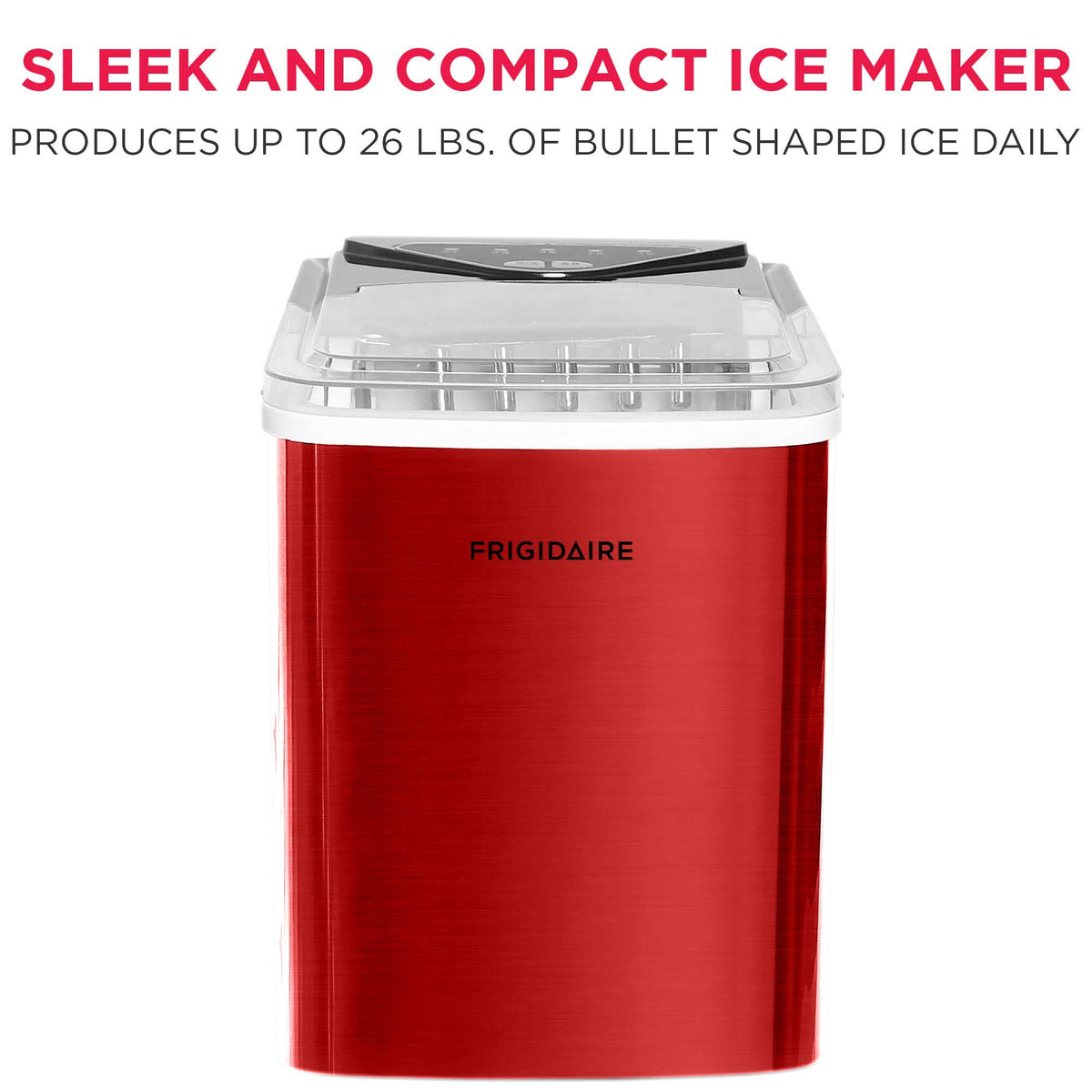 Frigidaire EFIC123-SS Counter Top Maker, Produces 26 pounds Ice per Day, Stainless Steel