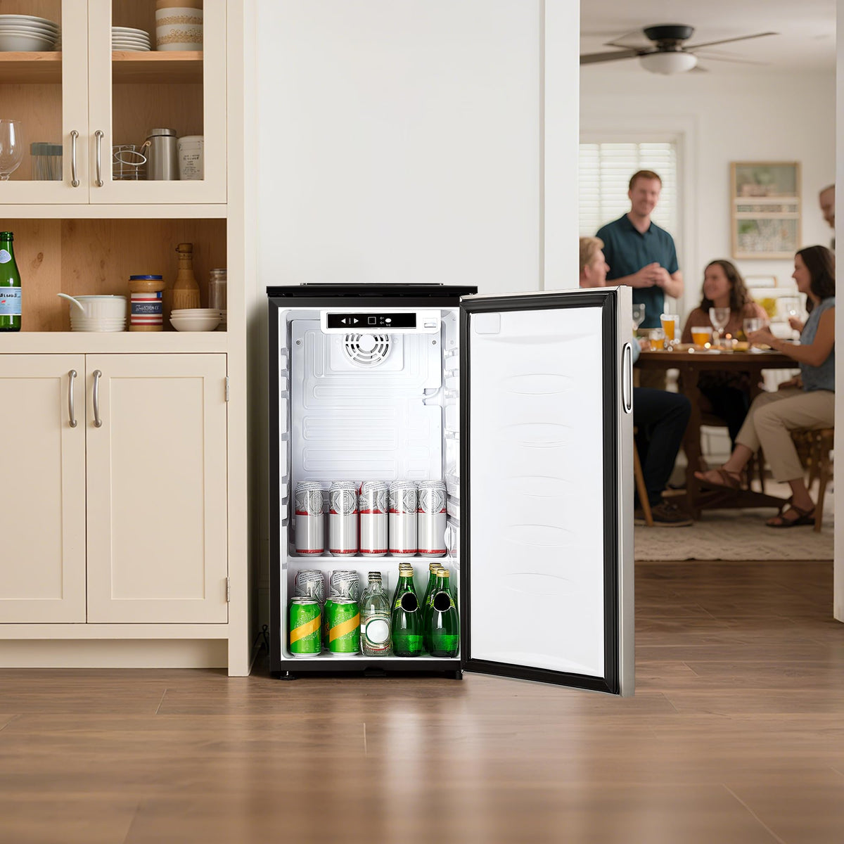 VEVOR Beer Kegerator, Single Tap Commercial Draft Beer Dispenser for D system, Full Size Keg Refrigerator with 5lbs CO2 Tank, Hold 2 Sixth / 2 Ball lock keg, Black