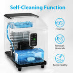 Aeitto Ice Maker Countertop 26lbs/24H Ice Makers Ready in 6-Min 8 Ice Cubes