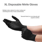 ABENA Pink Disposable Nitrile Gloves, Medium, Pack of 100