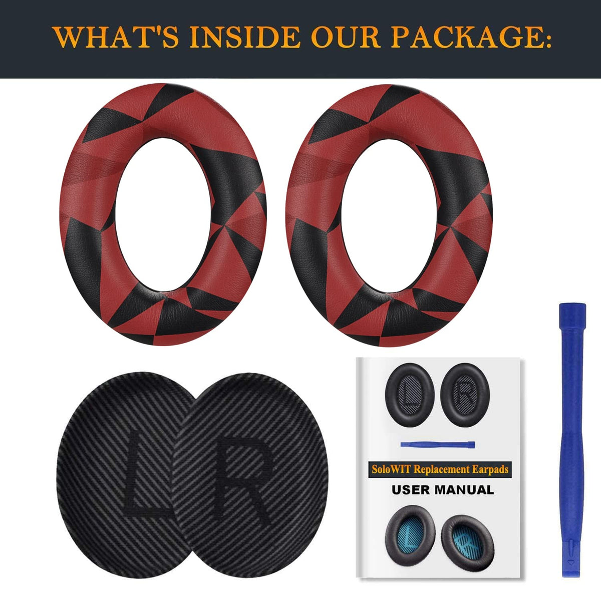 SoloWIT Earpads for Bose QC35 & QC35 ii - Brilliant Blue