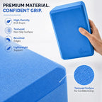 EXERZ Yoga Blocks 2pcs Gym Bricks -Comfortable Fitness Yoga Bricks, Anti-Slip, Lightweight and Travel Friendly Pilates Practice