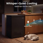 BANGSON 3.5 Cu.Ft Chest Freezer for Apartment, White