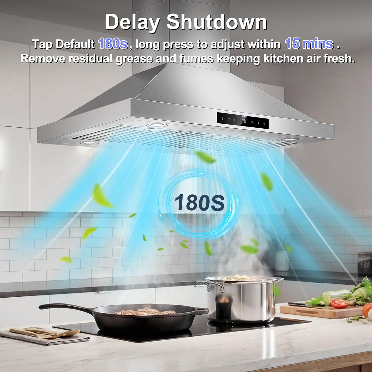 42 inch Range Hood Under Cabinet 1200 CFM Stainless Steel Stove Vent Hoods
