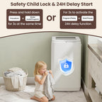 Auertech 18 lbs Portable Washing Machine, Fully Automatic Portable Washer with LED Display, 7 Wash Cycles, 4 Water Levels, Top Load Washing Machine for Apartment, RV, Dorm, Home