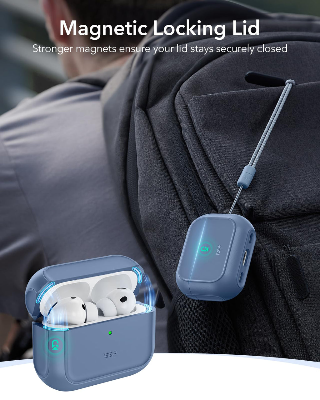 ESR for AirPods Pro 3 Case, Compatible with MagSafes, Purple