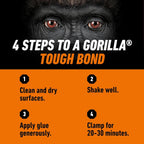 Gorilla 5044361 Wood Glue 1L (4 Pack)