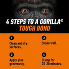 Gorilla 5044361 Wood Glue 1L (4 Pack)