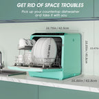 AIRMSEN Portable Countertop Dishwasher, No Hookup Needed