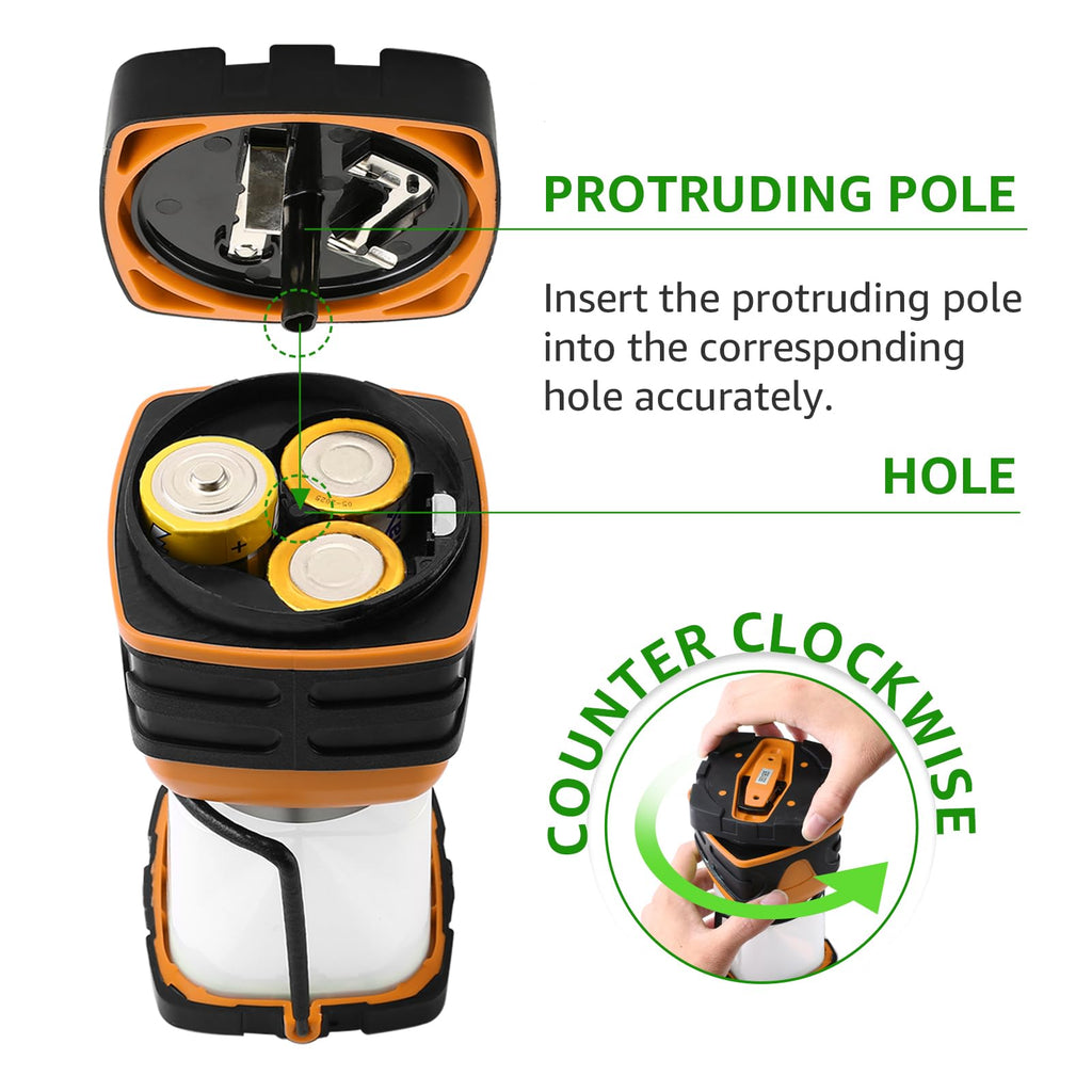LE Camping Lantern Battery Powered, 1000lm Camping Light, Warm & Cool Lamp