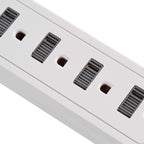 Amazon Basics Surge Protector Power Strip, 6-Outlet, 790 Joules, 6ft Extension Cord, Safety Shutters, White