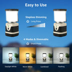 LE Camping Light Rechargeable, 1000lm Camping Lantern, Warm & Cool Light