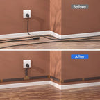 Yecaye TV Cord Hider, 42in Cord Cover Wall Mounted, W1.18in H0.6in, Beige
