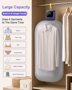 Portable Clothes Dryer, Compact Dryer for Apartments, Dorms, RVs & Travel