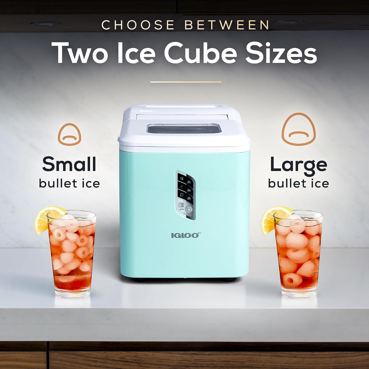 Igloo Ice Maker Countertop, Portable Ice Maker with Handle, 26lbs, Black