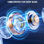 Wireless Earbuds, Bluetooth 5.4 Ear Buds, LED Power Display, 6D Bass Stereo