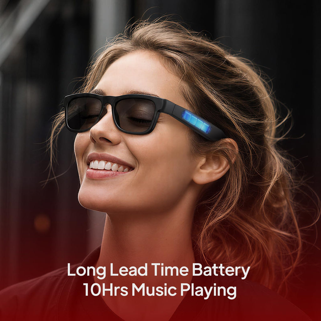 OhO Open Ear Smart Glasses, UV400 Z87.1 Lightweight Audio Bluetooth Glasses