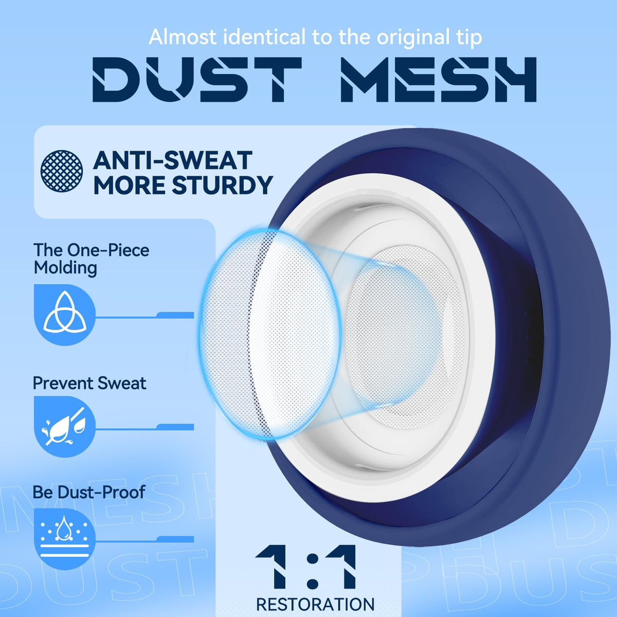 Inesore 4 Pairs Replacement Ear Tips for AirPods Pro 2nd/1st (White)