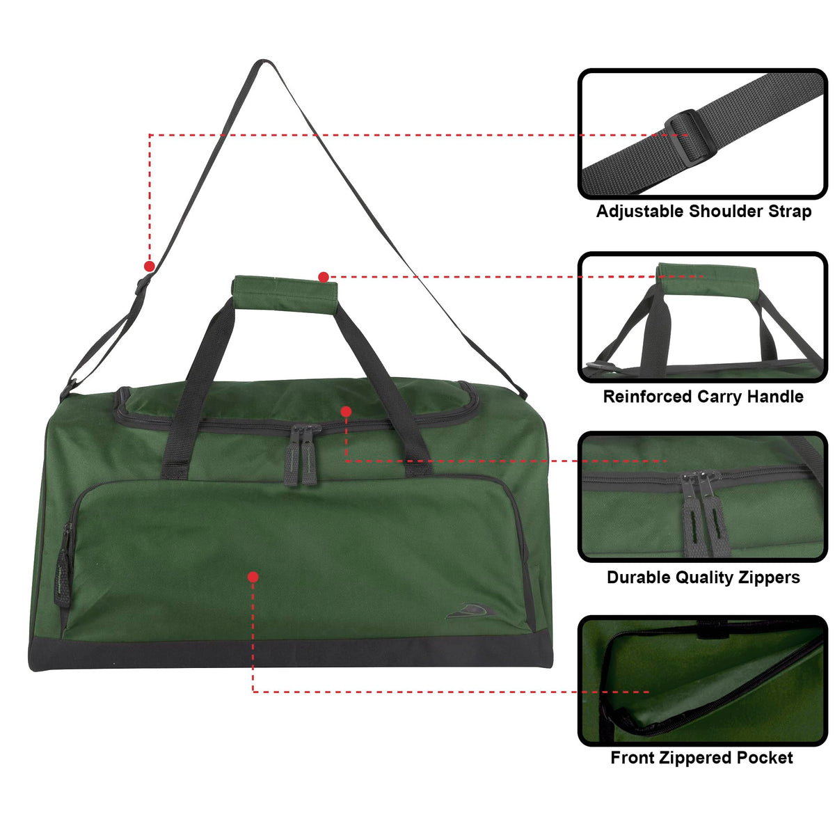 Trail maker 55 Liter, 24 Inch Lightweight Canvas Duffle Bags for Men & Women For Traveling, the Gym, and as Sports Equipment Bag/Organizer