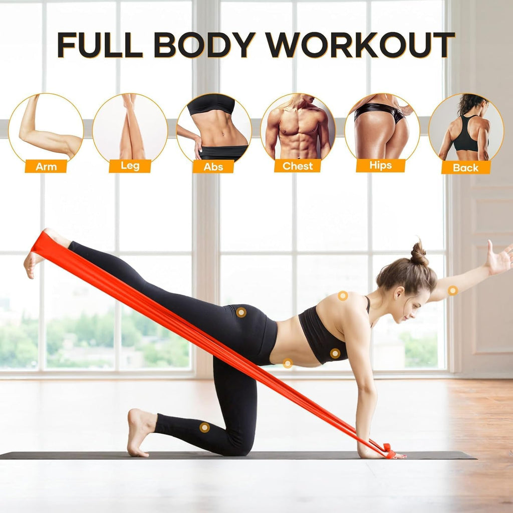 Fokky 2M Resistance Bands, Exercise Band with 4 Different Resistance Levels