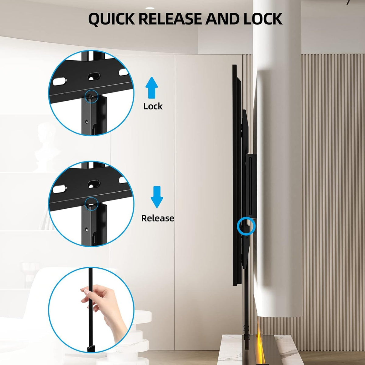 HOME VISION Heavy Duty Tilt TV Wall Mount for 32-86 Inch Flat/Curved Screen