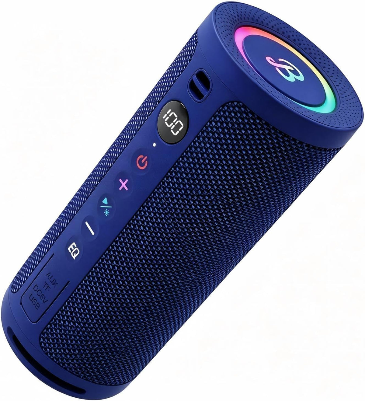 BassBloom Roar 3 Portable Bluetooth Speaker,20W Powerful Sound with JIKE Bass,IPX6 Waterproof,24H Playtime,Bluetooth 5.4,RGB Lights,Wireless TWS Pairing,Outdoor for Camping and Beach (Blue)