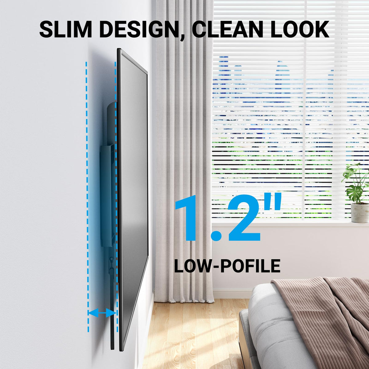 PERLESMITH Tilting TV Wall Mount for 23–60 inch TVs up to 115 lbs