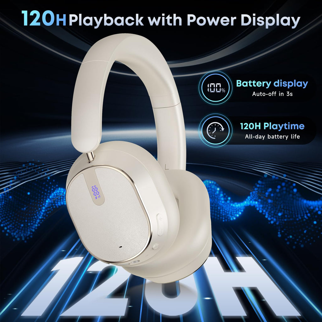 Hybrid Active Noise Cancelling Bluetooth Headphones Wireless Headphones