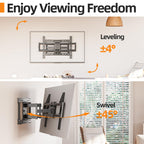 IWORKBOARD 55 65 75 85 inch Tilting TV Wall Mount for 32-90 '' TVs, Low Profile TV Mount Bracket, Safe Lock & Quick Release,Max VESA 600x400mm, 24 inch Studs,132 lbs, Fit Most 55+ 75+ 85+ 86 TVs