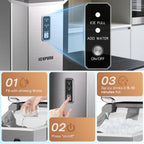 ICEPURE Nugget Ice Makers Countertop with App, Portable Ice Machine