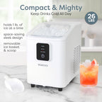 Igloo Ice Maker Countertop, Portable Ice Maker with Handle, 26lbs, Black