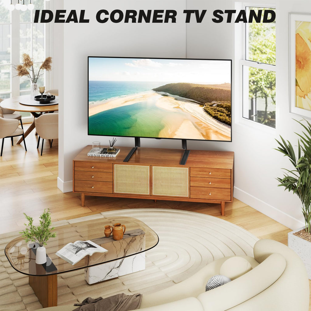 5Rcom Universal Tabletop TV Stand Base for 22-65 Inch Flat Screen TVs