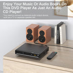 DVD Players for TV with HDMI,Plays All Regions and Formats,CD Players for Home,Support 1080P Video/CD/DVD/VCD/JPEG/USB, Remote, HDMI and RCA Cables Included (2026 New Model)