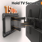 IWORKBOARD 55 65 75 85 inch Tilting TV Wall Mount for 32-90 '' TVs, Low Profile TV Mount Bracket, Safe Lock & Quick Release,Max VESA 600x400mm, 24 inch Studs,132 lbs, Fit Most 55+ 75+ 85+ 86 TVs