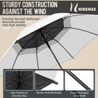 NINEMAX Large Golf Umbrella Windproof Strong 54/62/68 Inch,Extra Big Golf Umbrellas Automatic Open Double Canopy for Gents Women